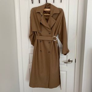 & Other Stories Wool Camel Trench Coat